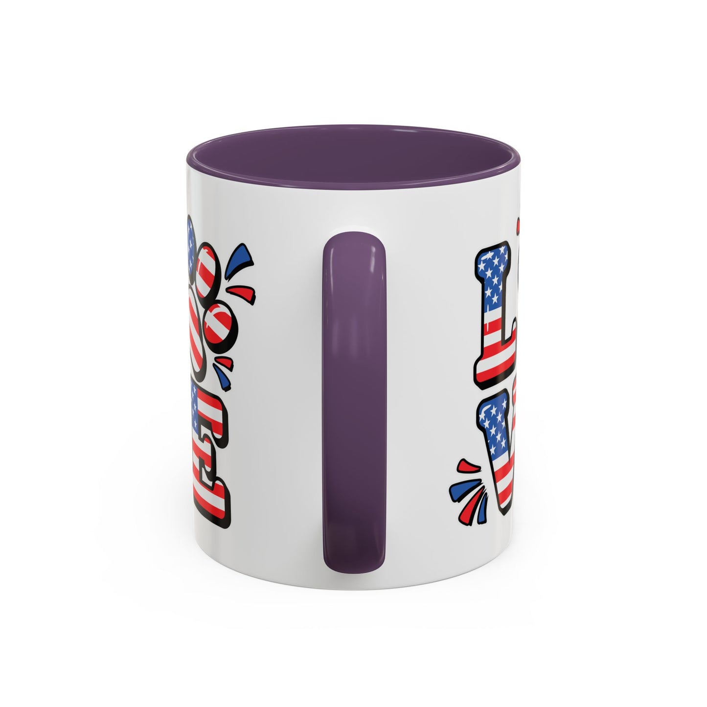 4th of July Mug - Animal Love USA Flag