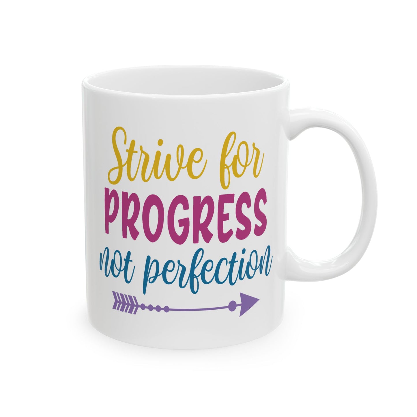 Motivation Mug - Strive For Progress Not Perfection Sticker