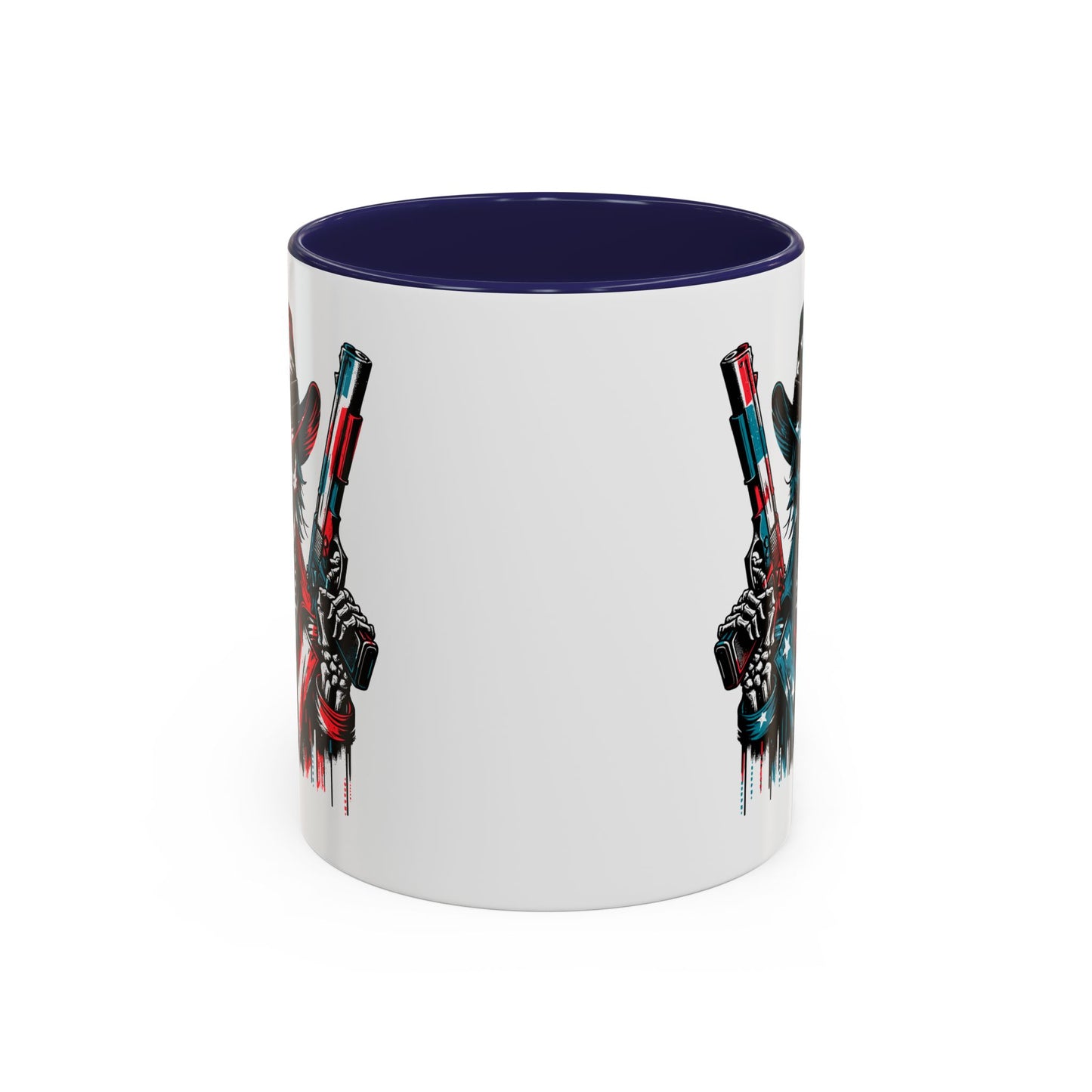 4th of July Mug - Skeleton with American Flag