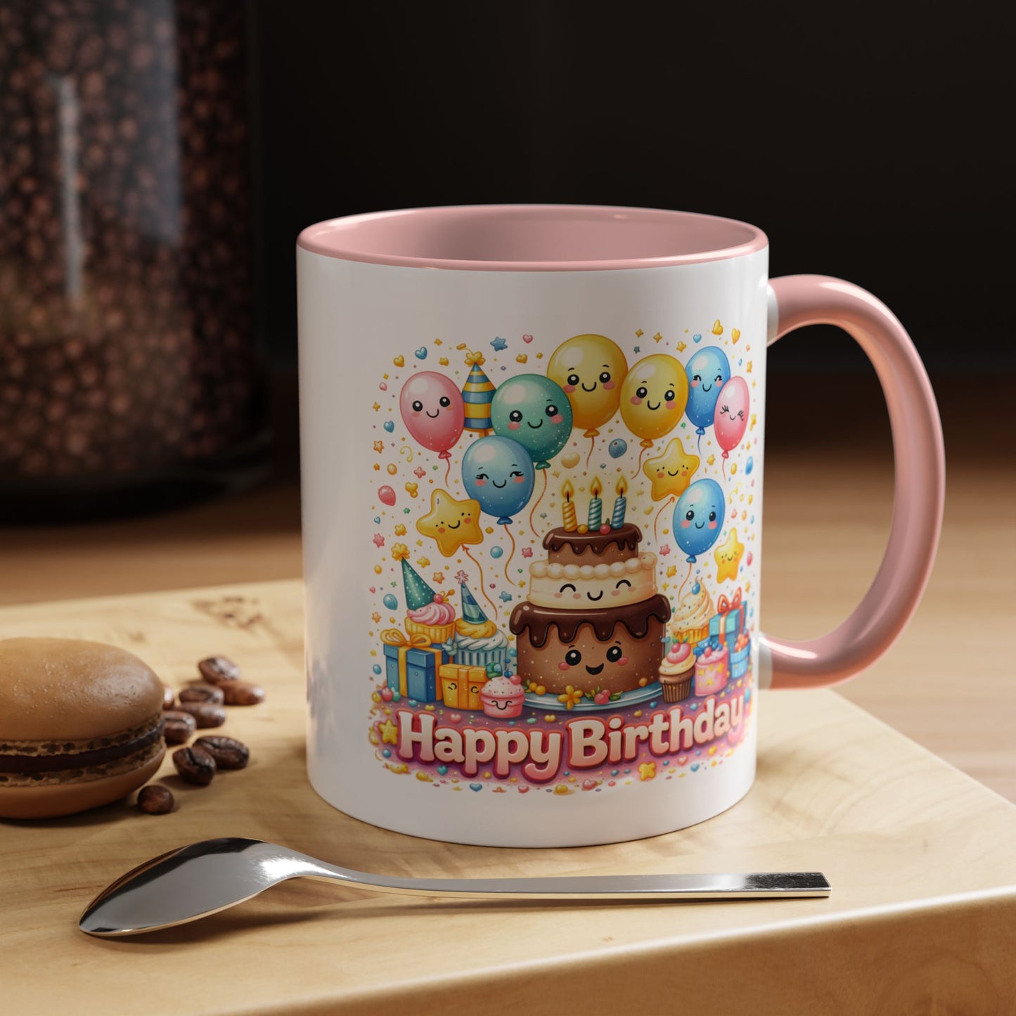 Birthday Mug - Cake and Balloons
