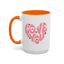 Valentine's Day Mug - Love You Heart Lettering