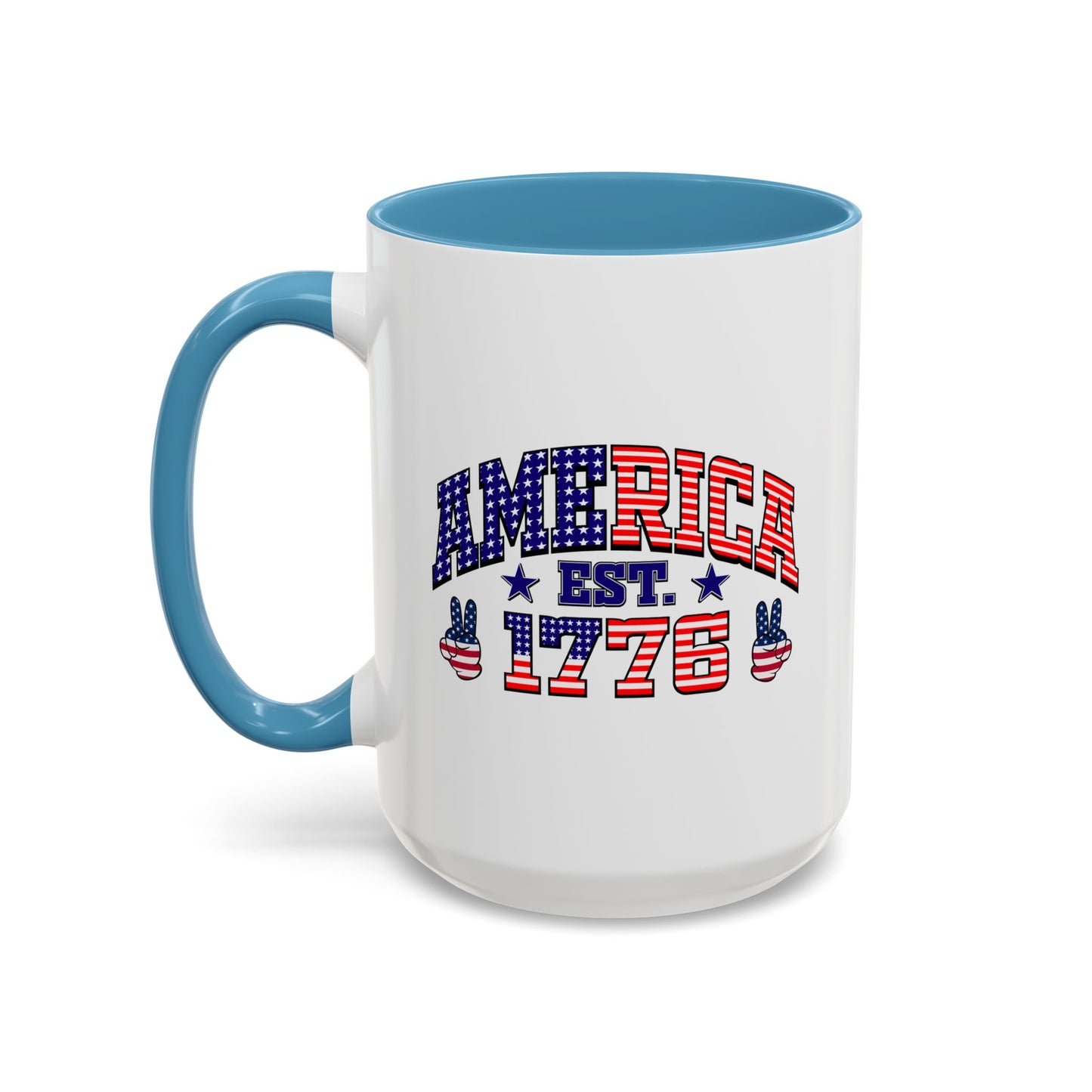 4th of July Mug - American Est 1776 Patriotic Flag