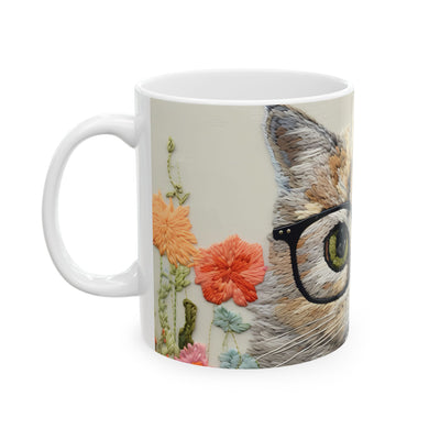 Artistic Mug - Felted Cat 5