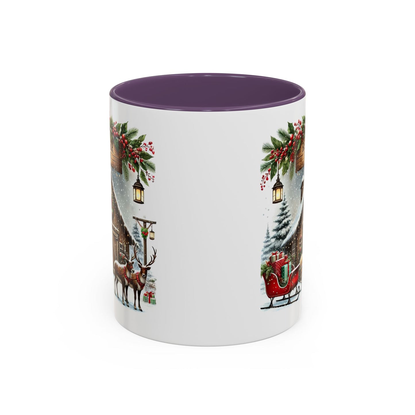 Christmas Mug - Reindeer Barn Sleigh Reindeer