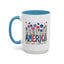 4th of July Mug - Floral America Patriotic