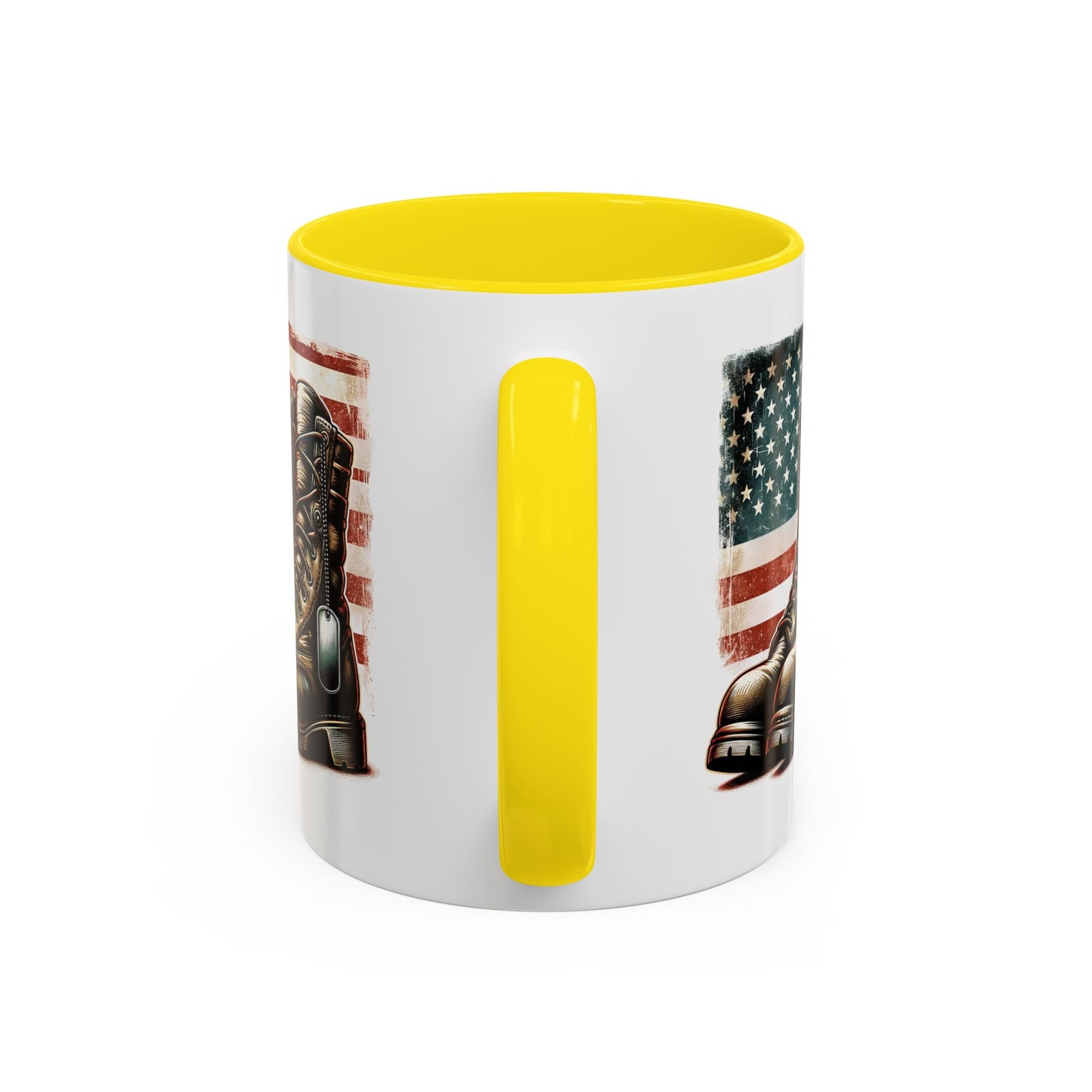 4th of July Mug - Fallen Soldier Boots Flag