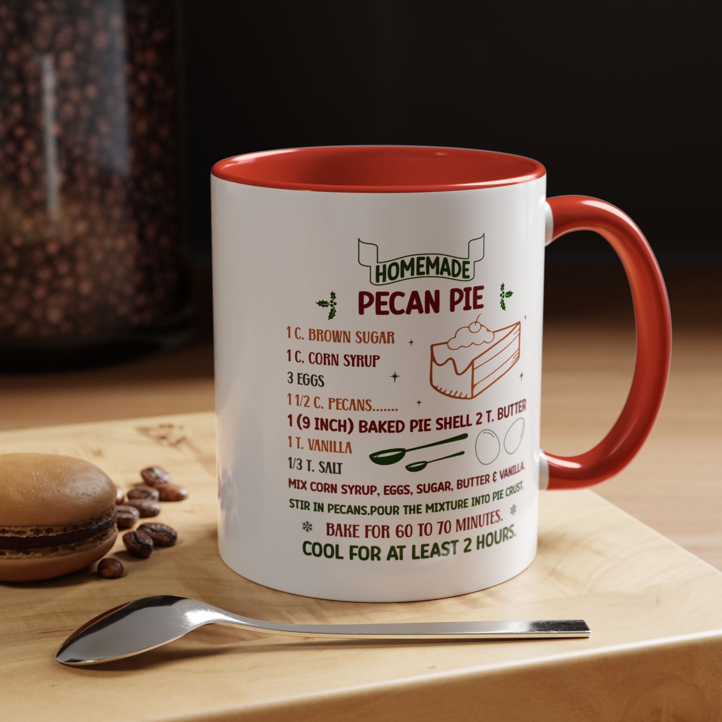 Christmas Mug - Homemade Pecan Pie Recipe