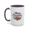 Christmas Mug - Merry Christmas Black Text Mistletoe