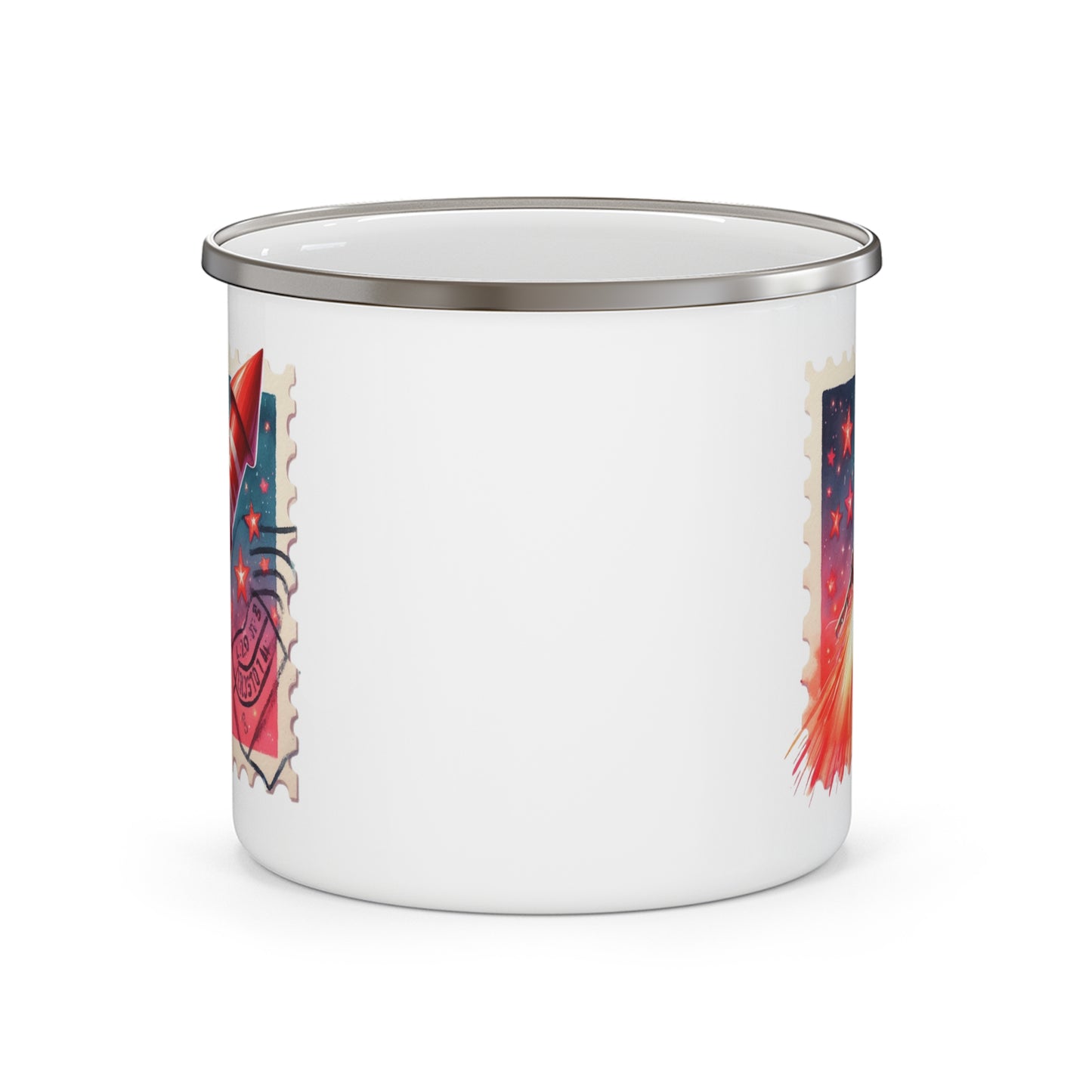 4th of July Mug - Firework Stars Stamp