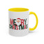 Christmas Mug - Merry Christmas Green & Red Text Santa