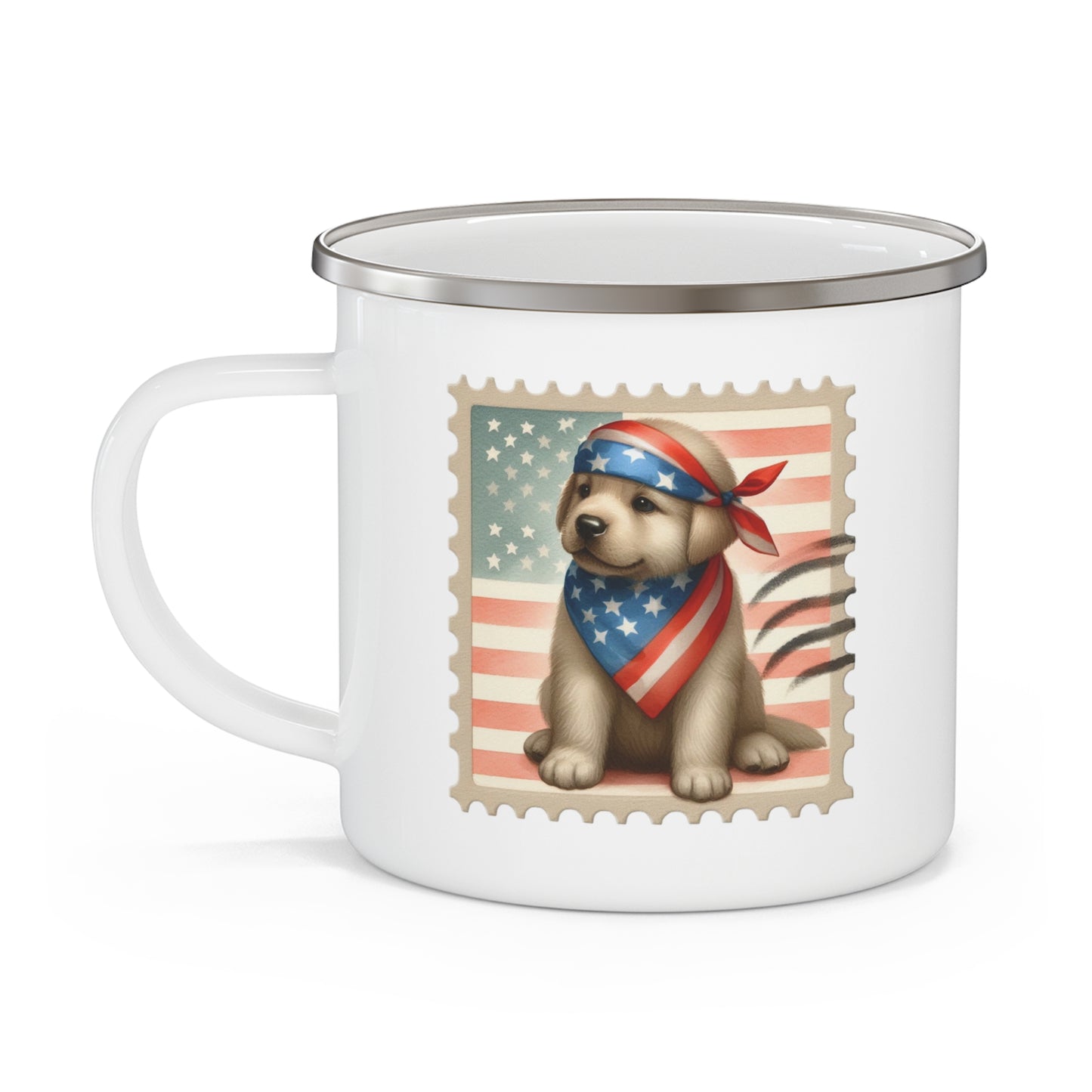 4th of July Mug - American Dog Stamp