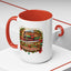 Christmas Mug - Happy Holidays White & Red Text Steam Locomotive