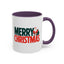 Christmas Mug - Merry Christmas Green & Red Text Santa Bag