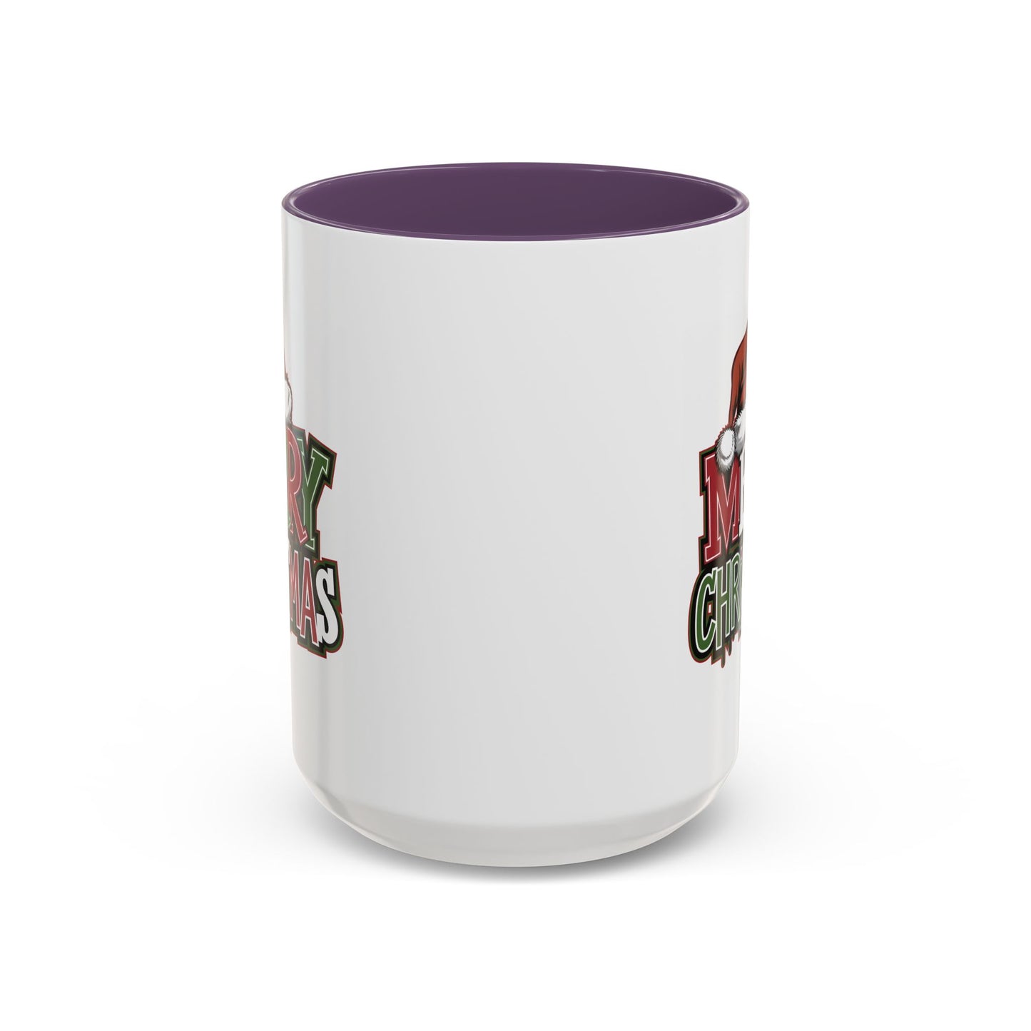 Christmas Mug - Merry Christmas Red Green & White Graffiti Hat