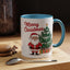 Christmas Mug - Merry Christmas Red Text Santa Tree Presents