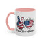 4th of July Mug - Peace Love America