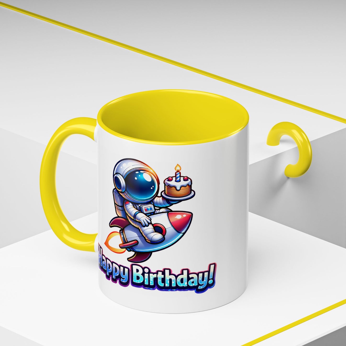 Birthday Mug - Astronaut Rocket
