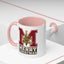 Christmas Mug - Merry Christmas White Green & Red College Text