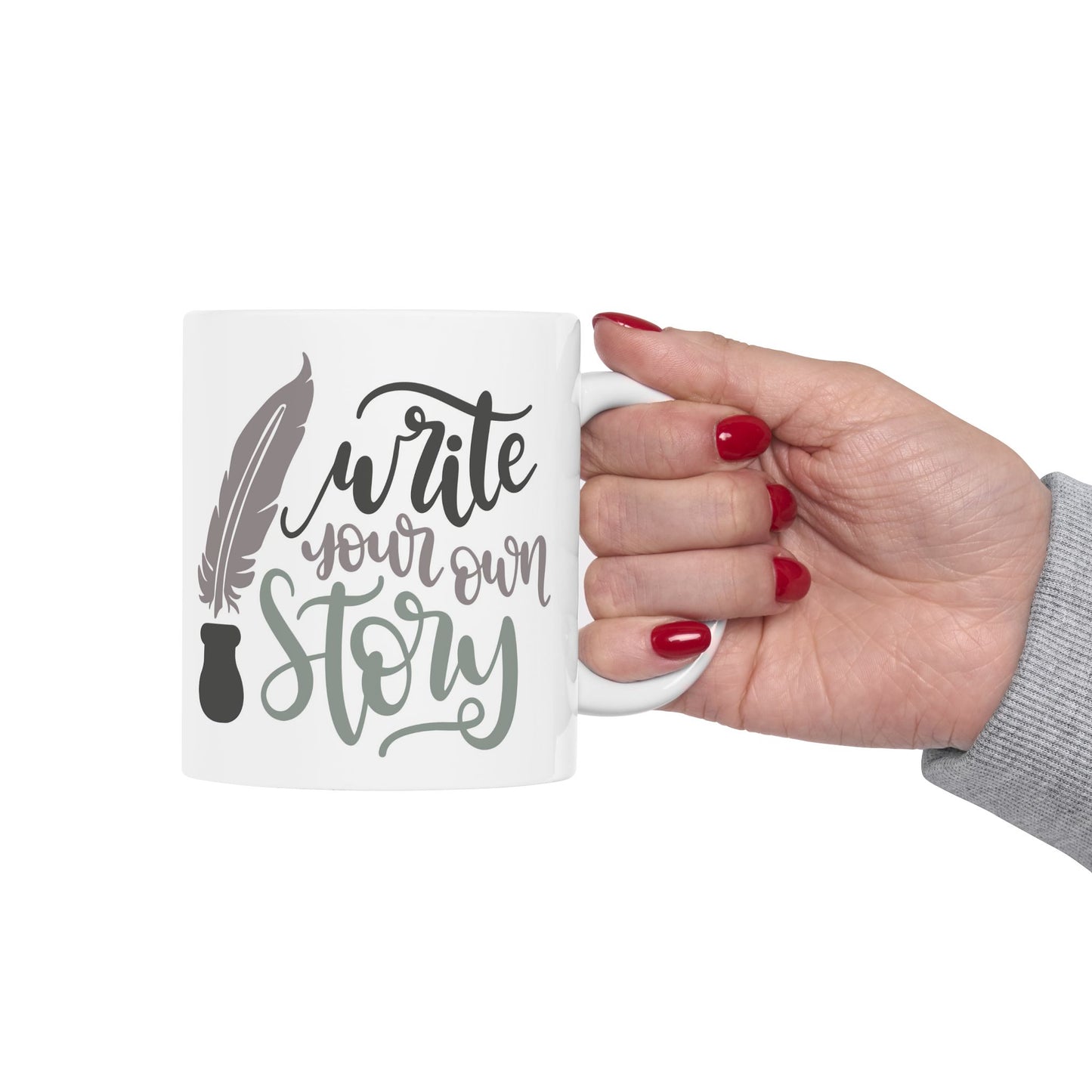 Motivation Mug - Write Your Own Story Pen and Ink