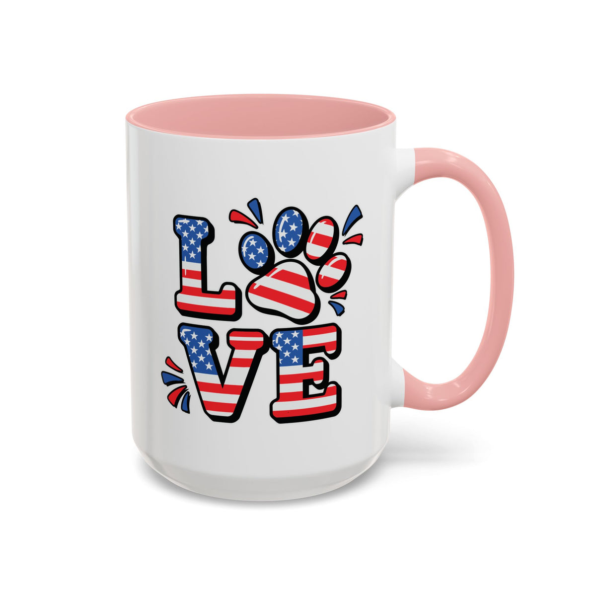 4th of July Mug - Animal Love USA Flag