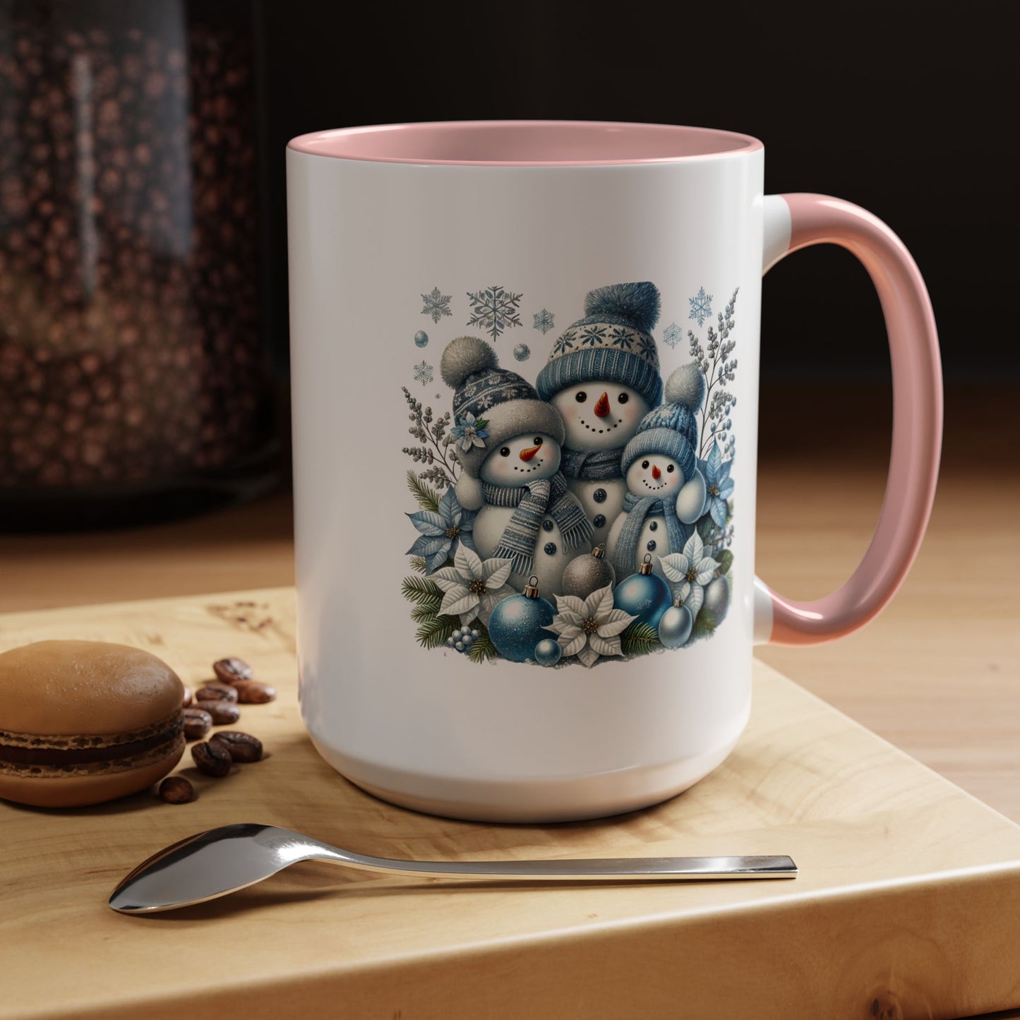 Christmas Mug - Blue Snowman Family
