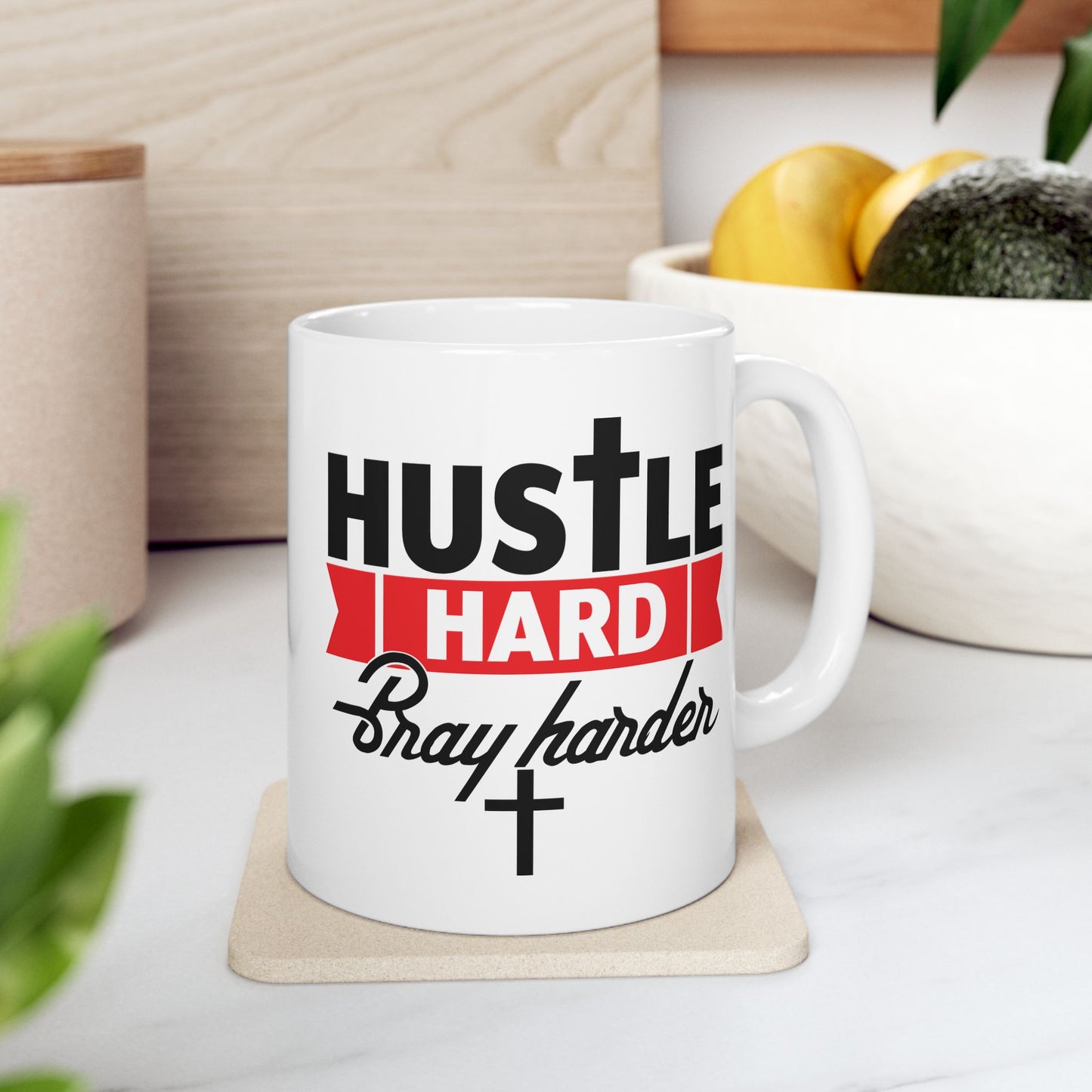 Religious Mug - Hustle Hard