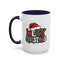 Christmas Mug - Merry Christmas Red Green & White Graffiti Hat