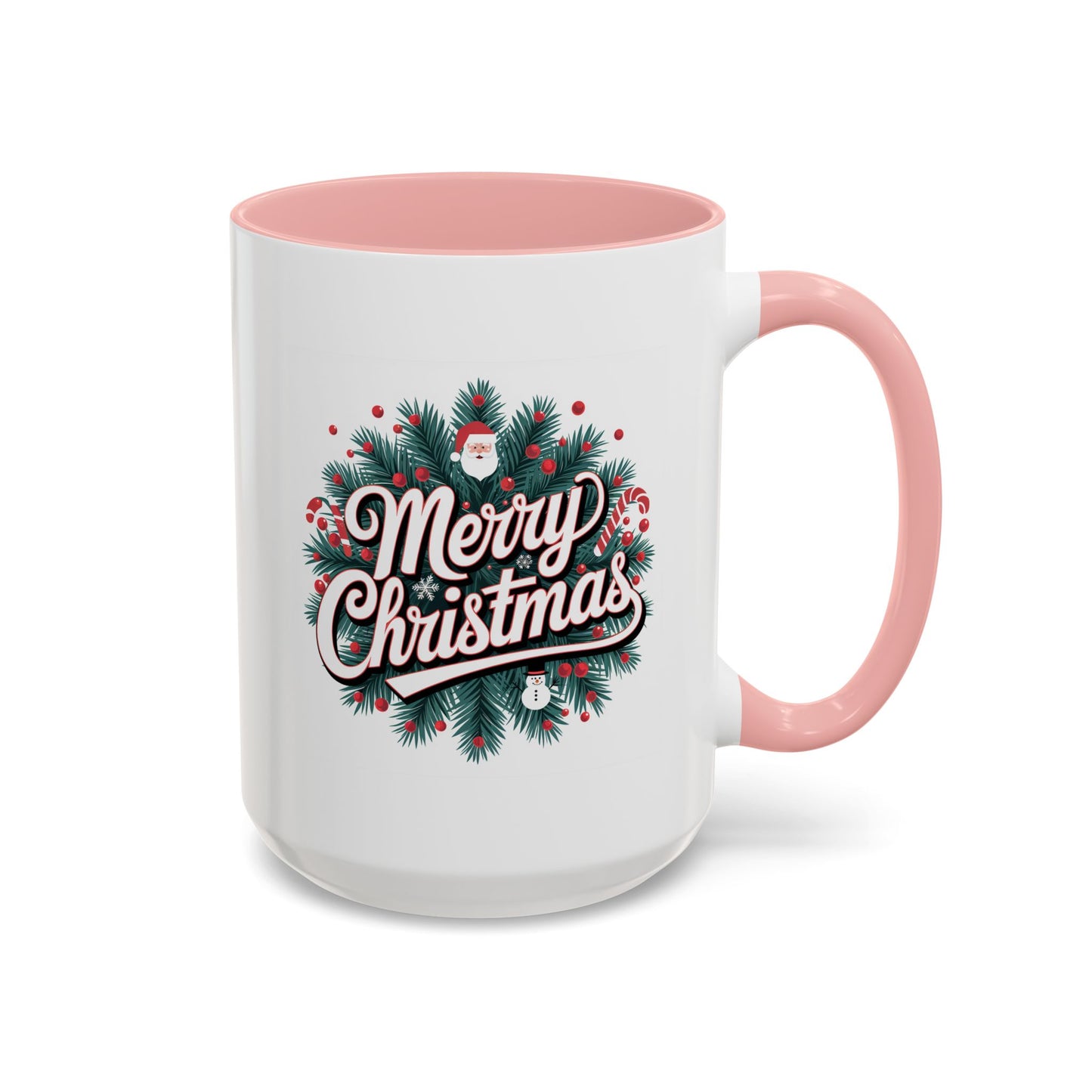 Christmas Mug - Merry Christmas White & Red Embossed Text