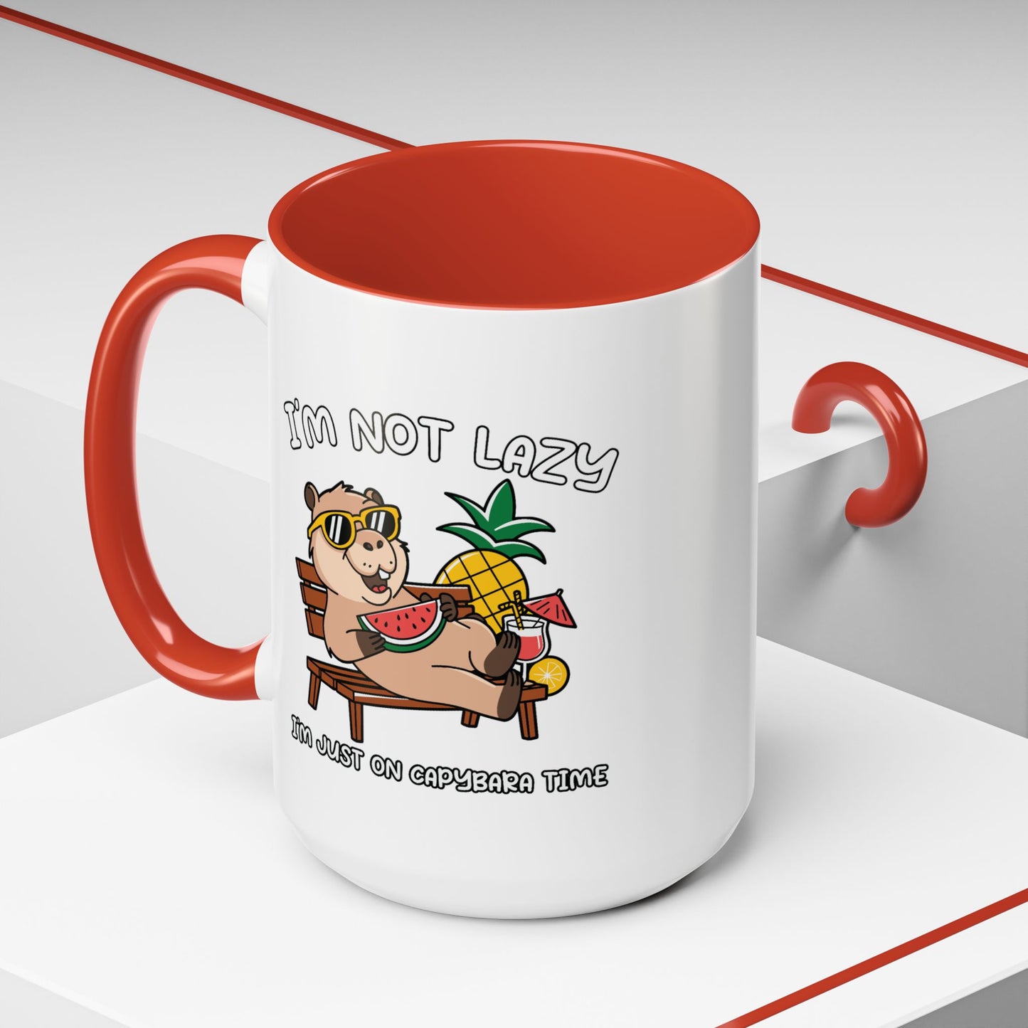 Humor Mug - I'm Not Lazy Capybara