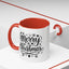 Christmas Mug - Merry Christmas Black Text Tree Snowflakes Hearts