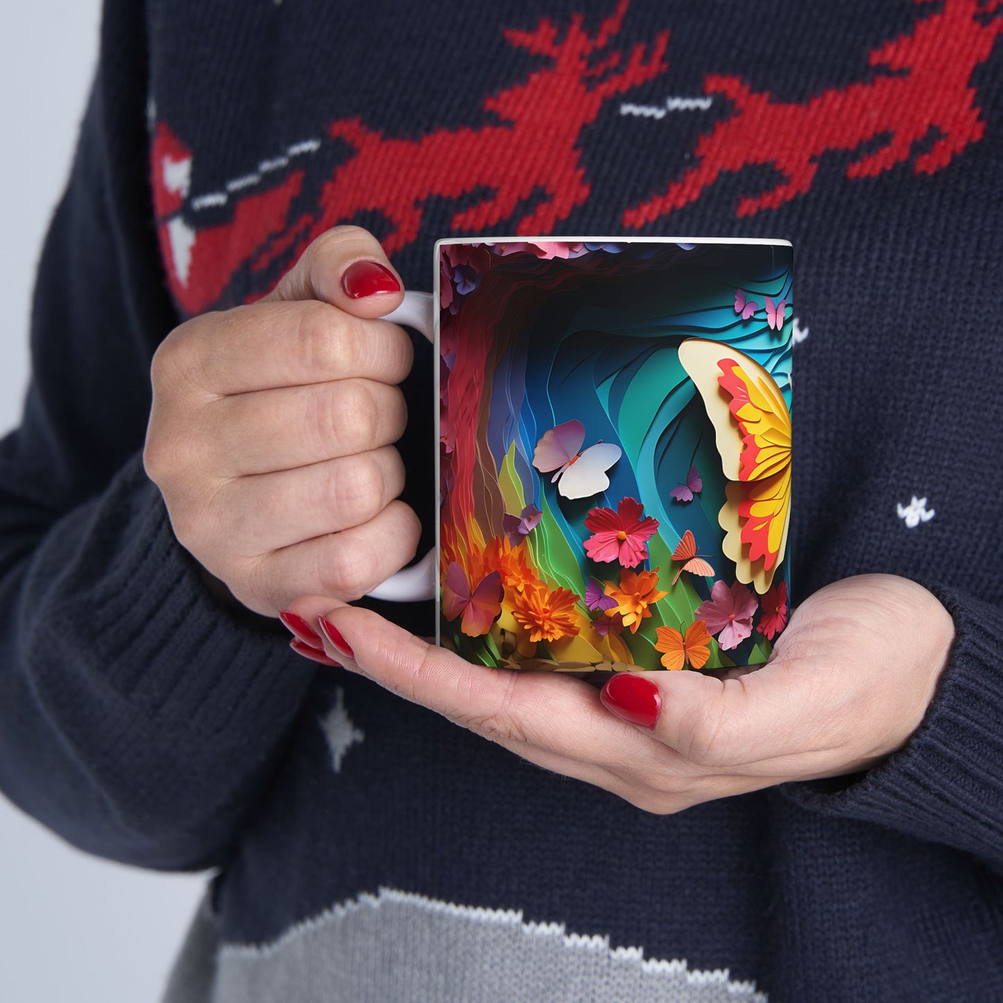 Artistic Mug - Colorful Butterflies 3