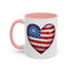 4th of July Mug - Heart American Flag