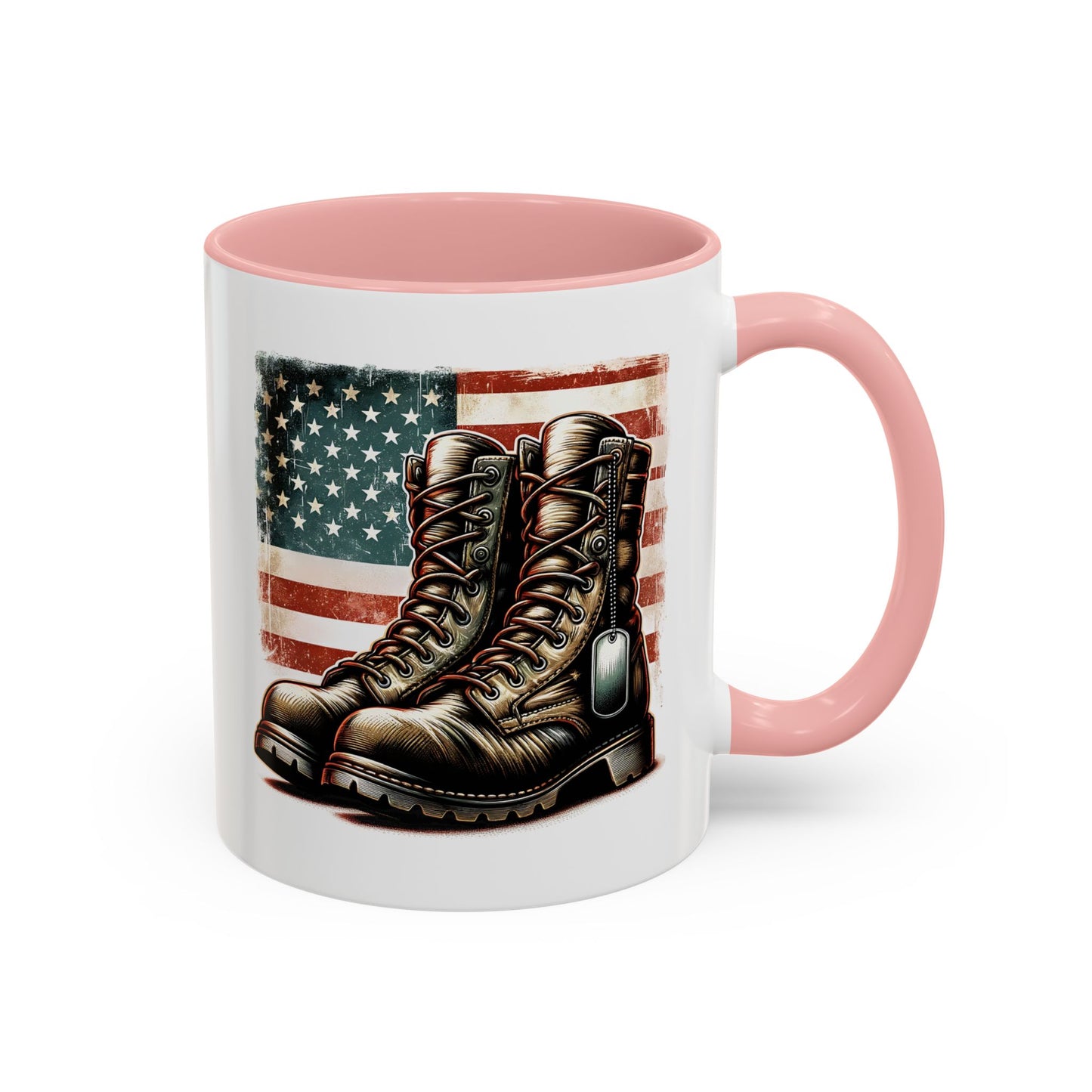 4th of July Mug - Fallen Soldier Boots Flag