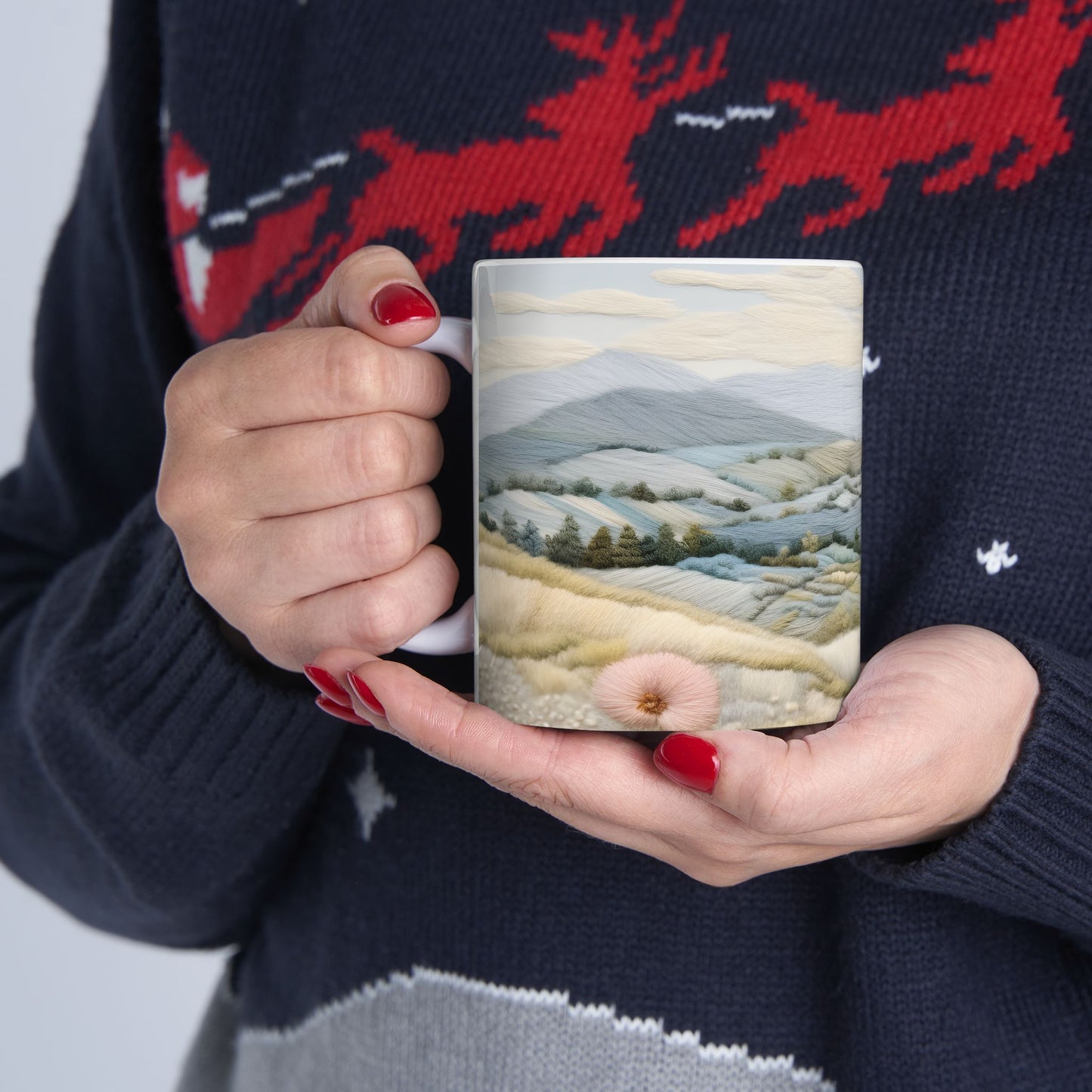 Artistic Mug - Felted Landscape 2