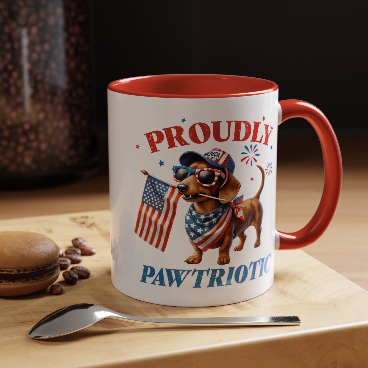 4th of July Mug - Proudly Pawtriotic Dog