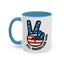 4th of July Mug - All American Girl Peace Sign