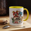 Christmas Mug - Merry Christmas Black Text Mouse Dog Cat Bird