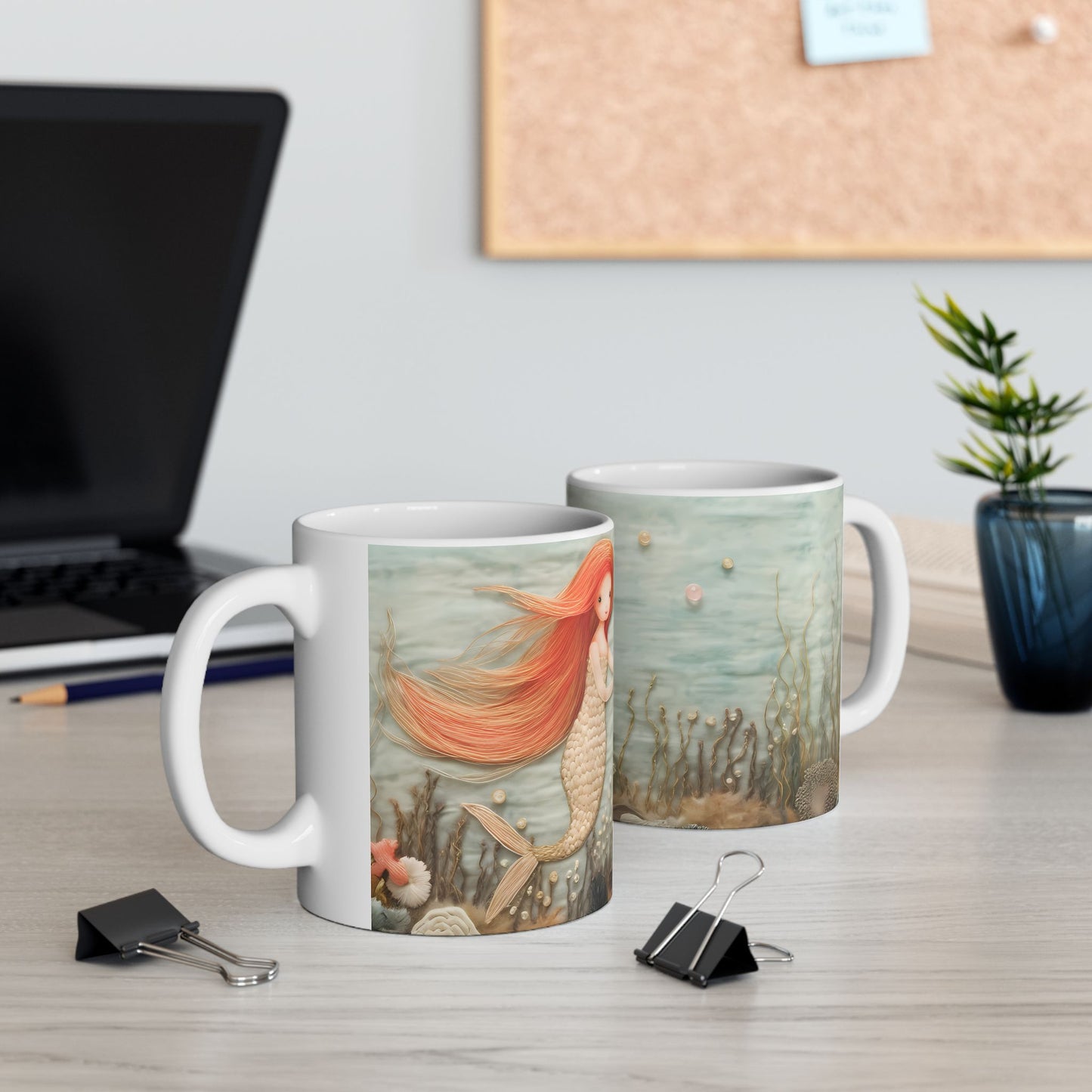 Artistic Mug - Felted Mermaid 2