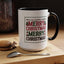 Christmas Mug - Merry Christmas Red Green & Black Text Trees Presents