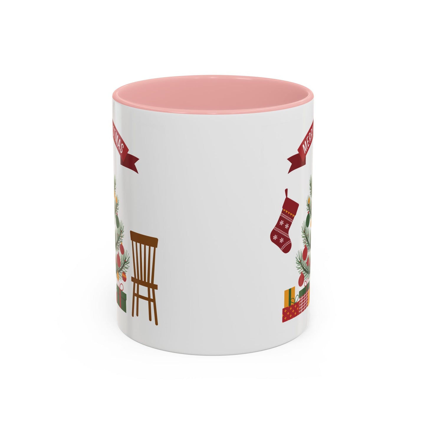 Christmas Mug - Merry Christmas Banner Tree Presents