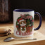 Christmas Mug - Merry Christmas Red Text Cat Presents Wreath