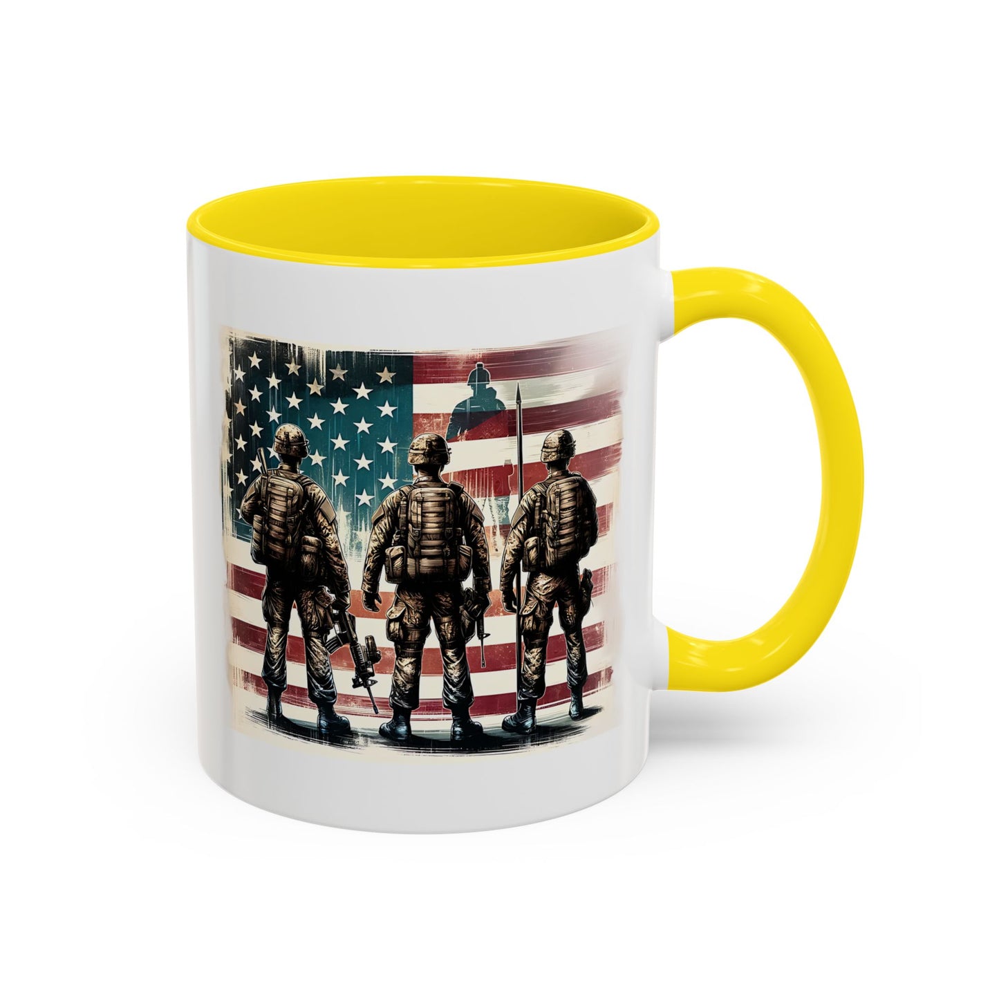4th of July Mug - Soldiers American Flag