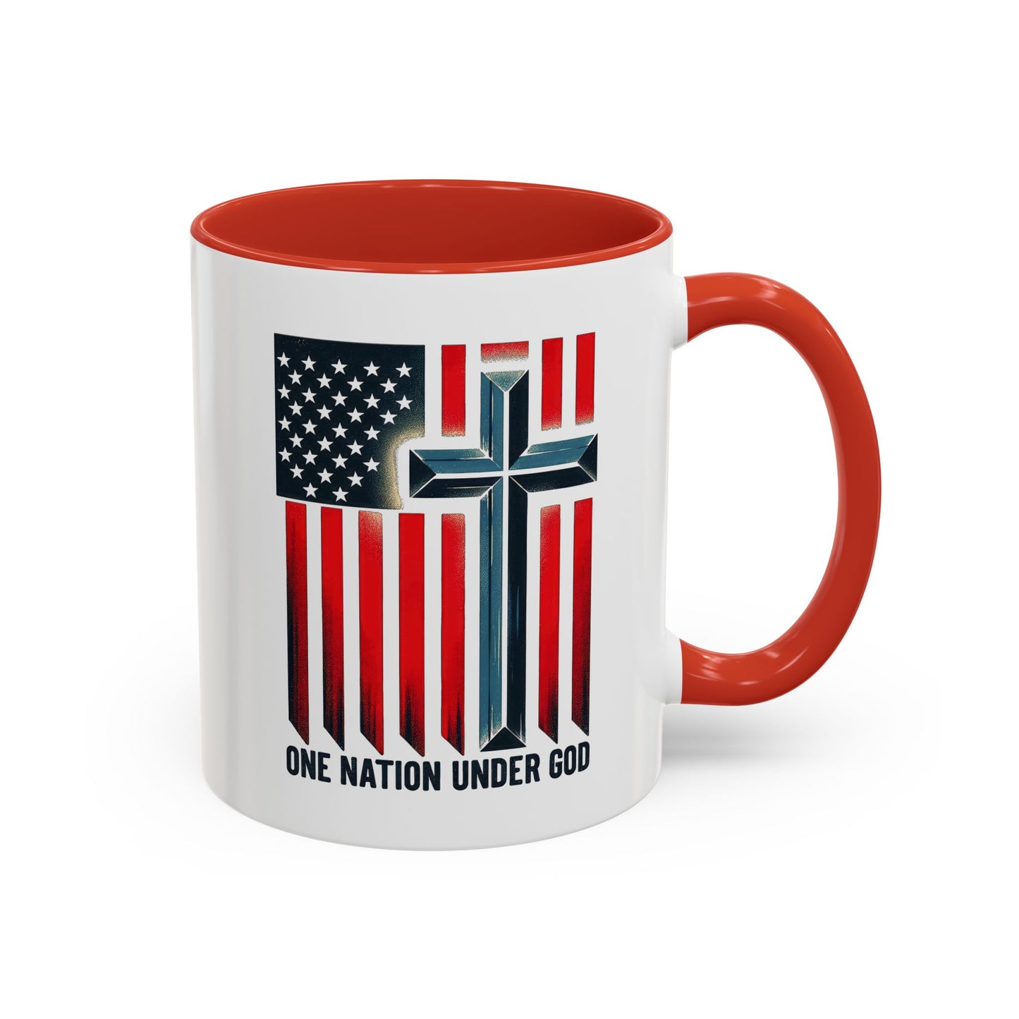Religious Mug - One Nation Flag Cross