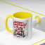 Christmas Mug - Merry Christmas Red Text Puppy Green & Red Top