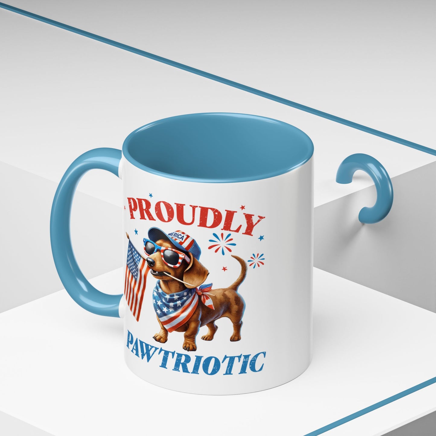4th of July Mug - Proudly Pawtriotic Dog