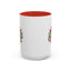 Christmas Mug - Merry Christmas Maroon Text Ornaments