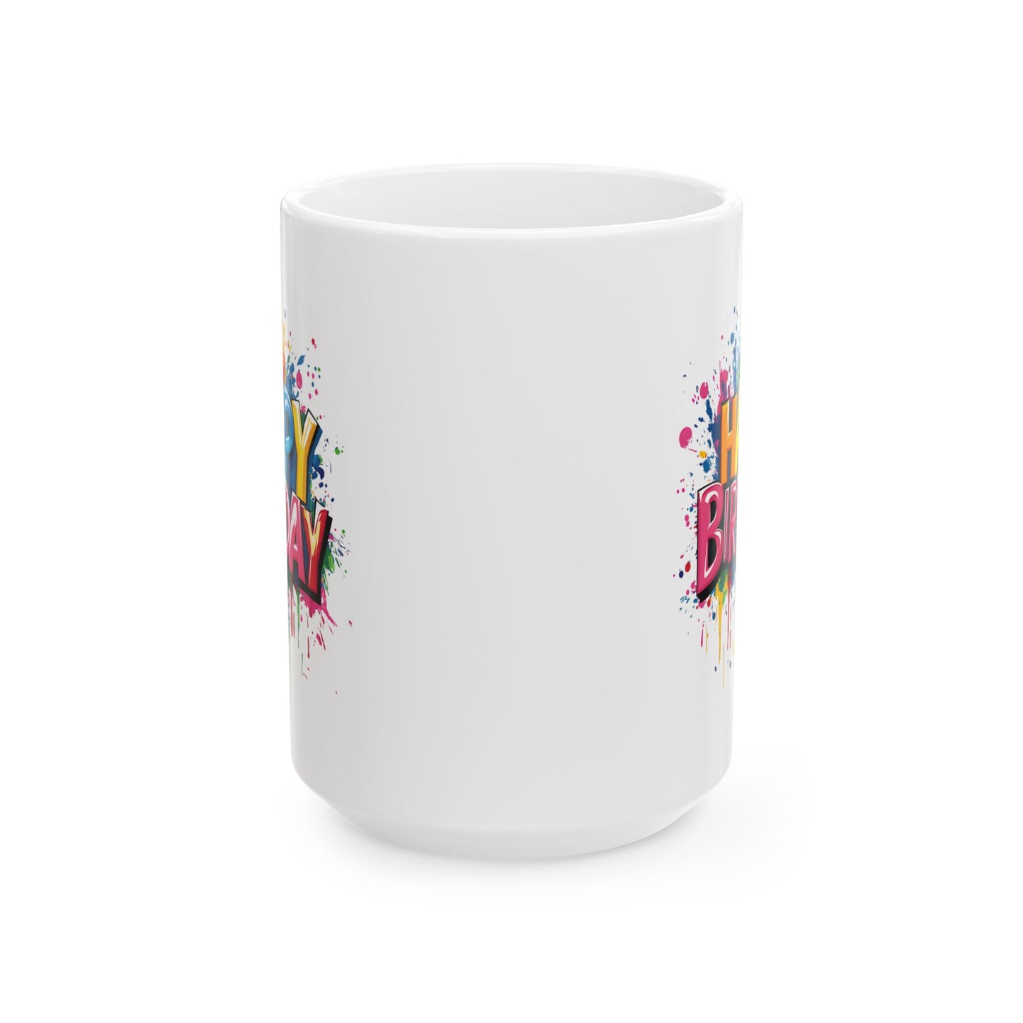 Birthday Mug - Happy Birthday Graffiti