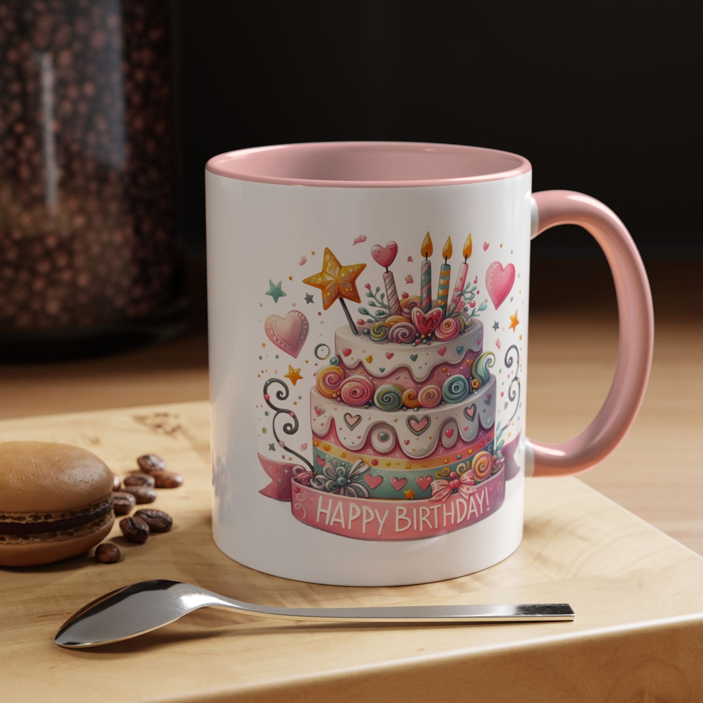 Birthday Mug - Happy Birthday Two Tiered Cake