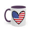4th of July Mug - USA Flag Heart
