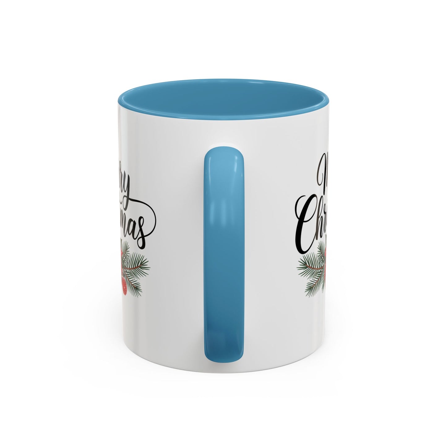 Christmas Mug - Merry Christmas Black Text Mistletoe